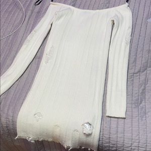 Off the shoulder sweater dress